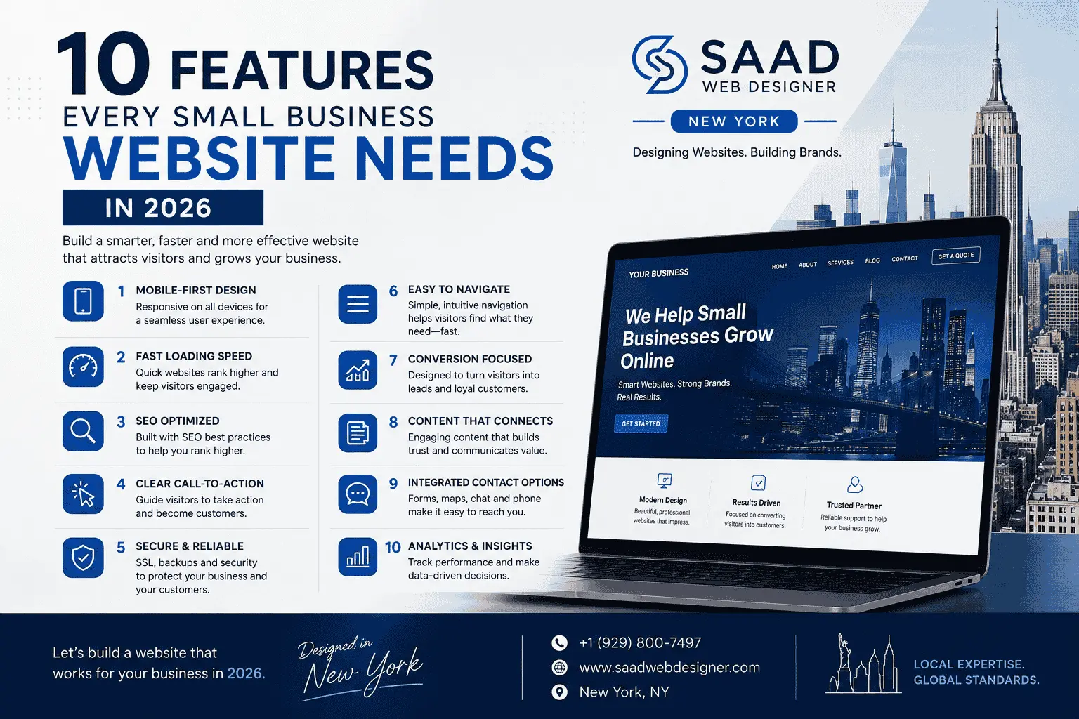 10 Features Every Small Business Website Needs in 2026